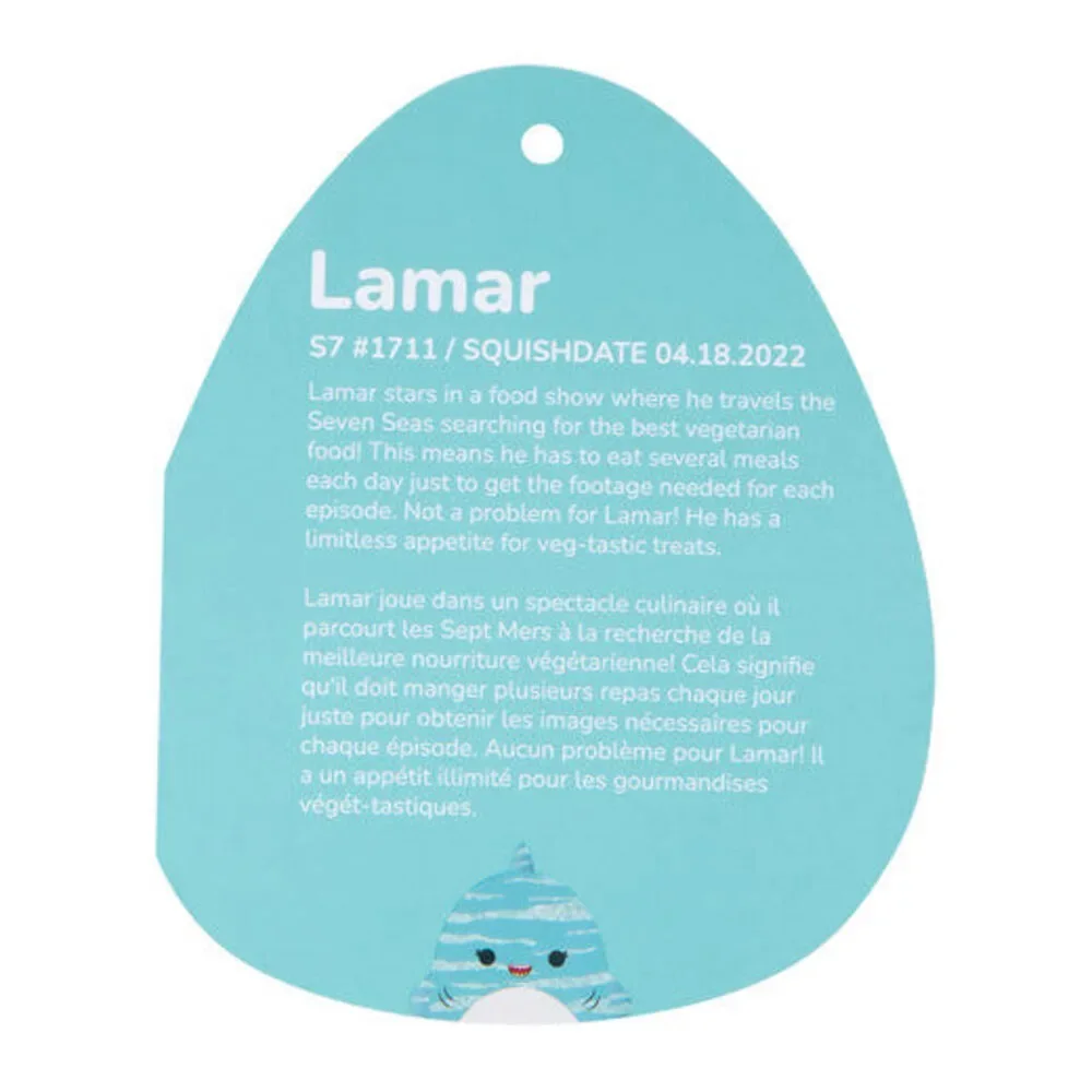 Squishmallows Lamar the Gradient Blue Shark 7.5